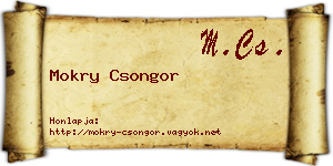 Mokry Csongor névjegykártya